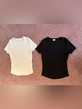 Garage Women's Short Sleeve Tees - White & Black
